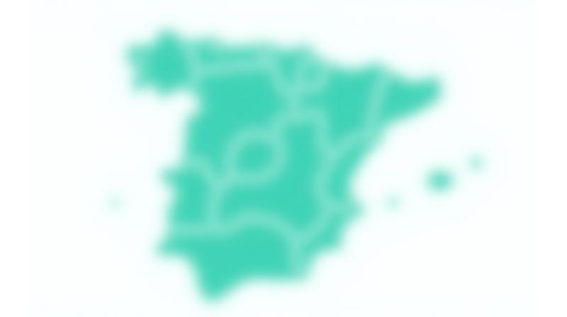 Graphic representation of network coverage map of Spain